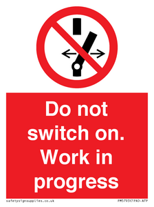 Do not switch on. Work in progress